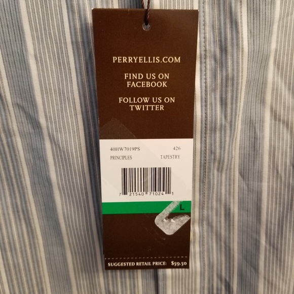(2) NWT Perry Ellis shirts - Picture 2 of 6